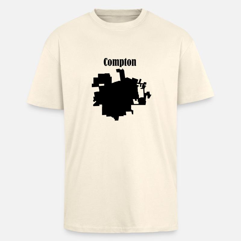Compton Schwarz - Oversized Heavyweight Unisex T-Shirt - Creme