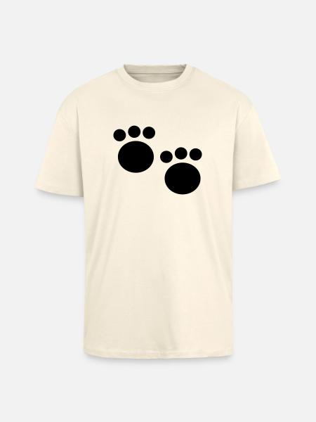 tatze2 - Oversized Heavyweight Unisex T-Shirt - Creme
