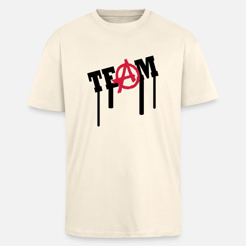 a team graffiti - Oversized Heavyweight Unisex T-Shirt - Creme