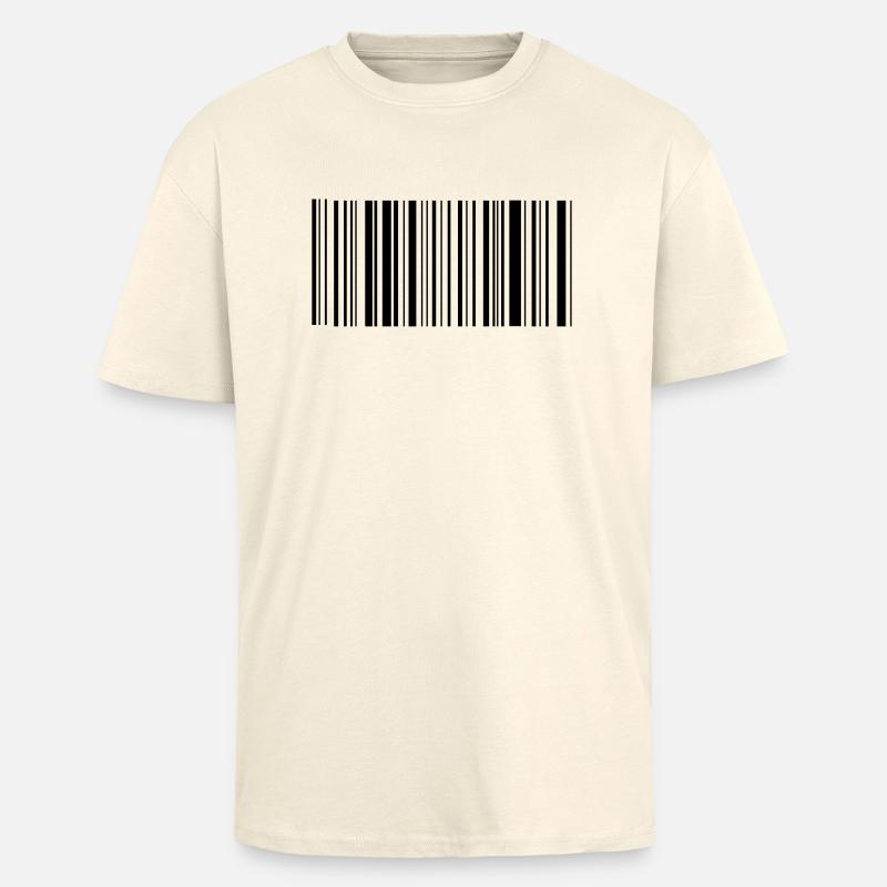 Bar code - Unisex Oversized Heavyweight T-shirt - creme