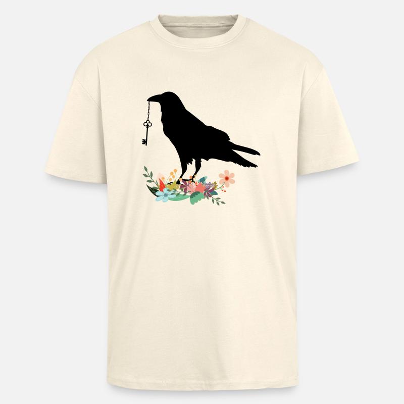 corbeau - T-shirt unisexe oversize épais - crème