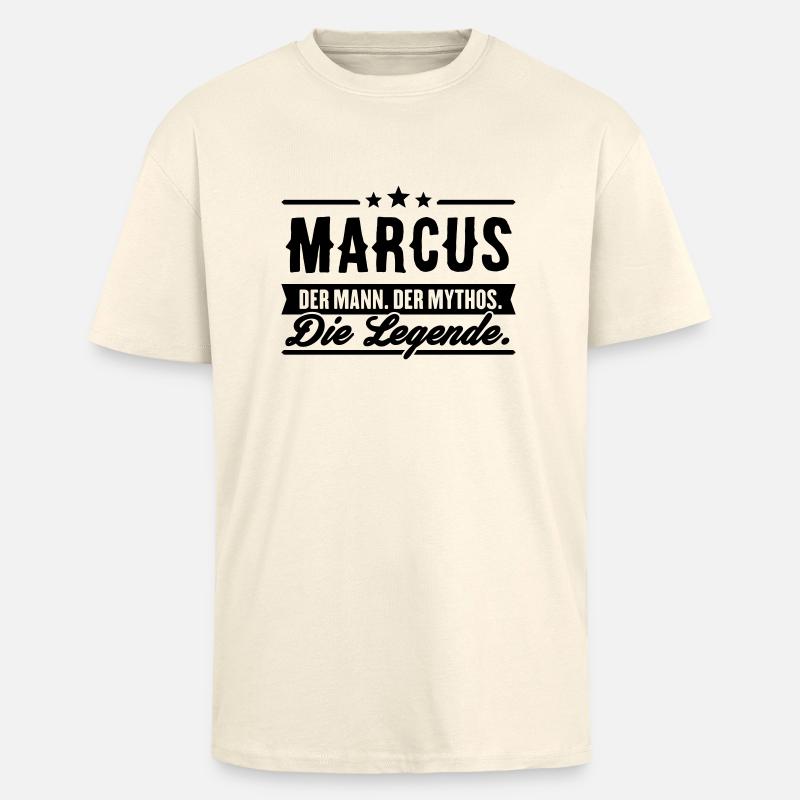Mann Mythos Legende Marcus - Oversized Heavyweight Unisex T-Shirt - Creme