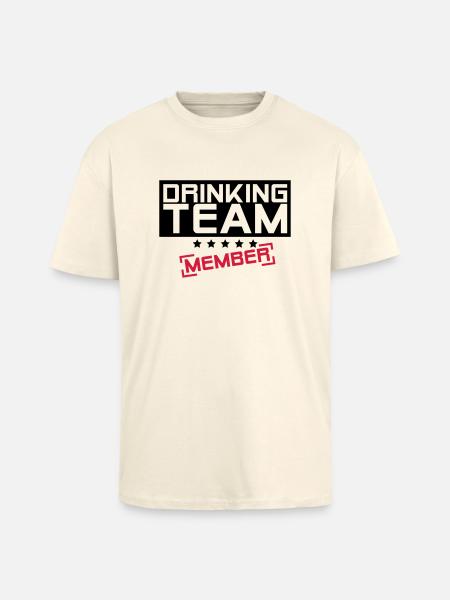 drinking_team_member_f2 - Unisex Oversized Heavyweight T-shirt - creme