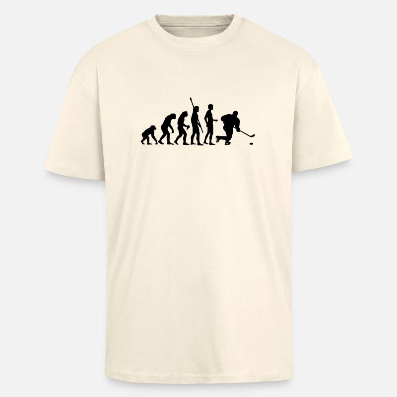evolution_eishockey_b - T-shirt unisexe oversize épais - crème