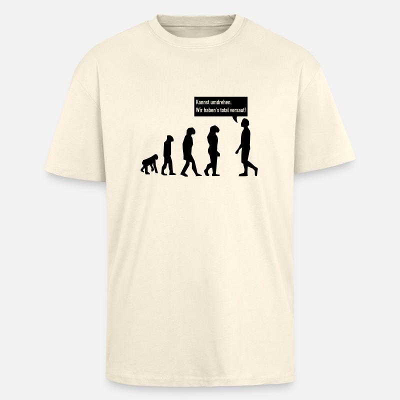 evolution umdrehen - Oversized Heavyweight Unisex T-Shirt - Creme