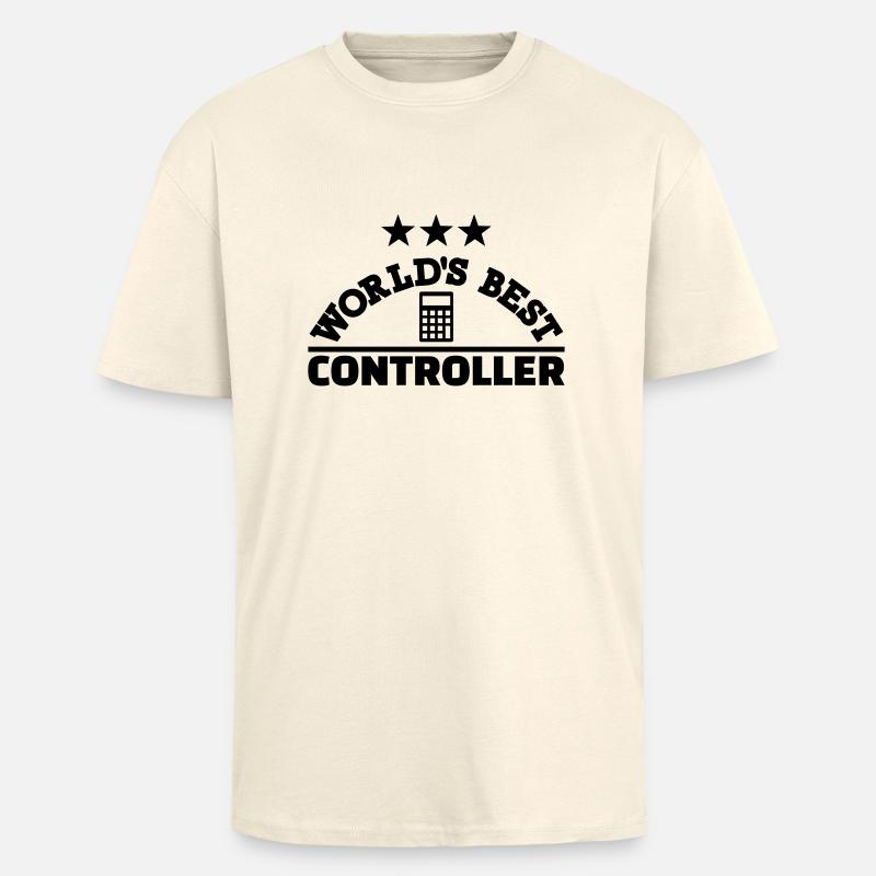 Controller - T-shirt unisexe oversize épais - crème