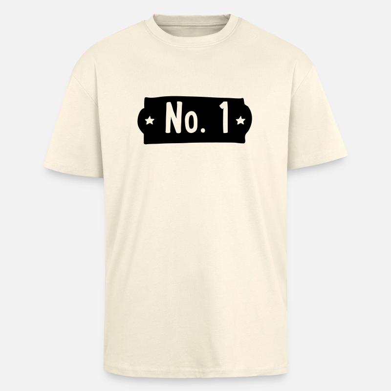 Nummer 1 - Oversized Heavyweight Unisex T-Shirt - Creme