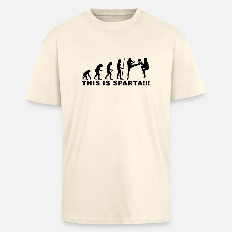 evolution_soccer2 - Oversized Heavyweight Unisex T-Shirt - Creme