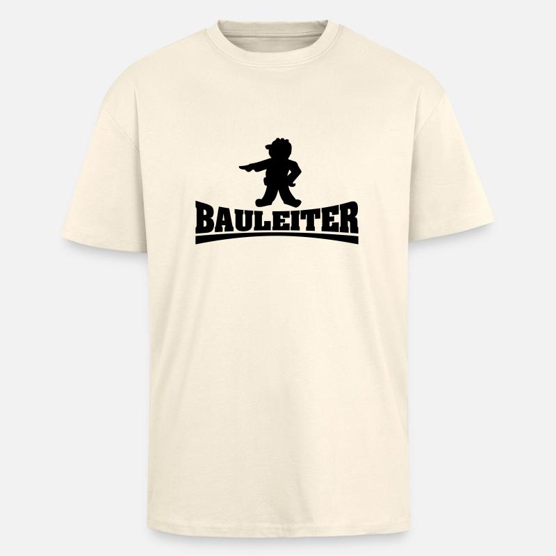 bauleiter4_mit_chefchen - Oversized Heavyweight Unisex T-Shirt - Creme