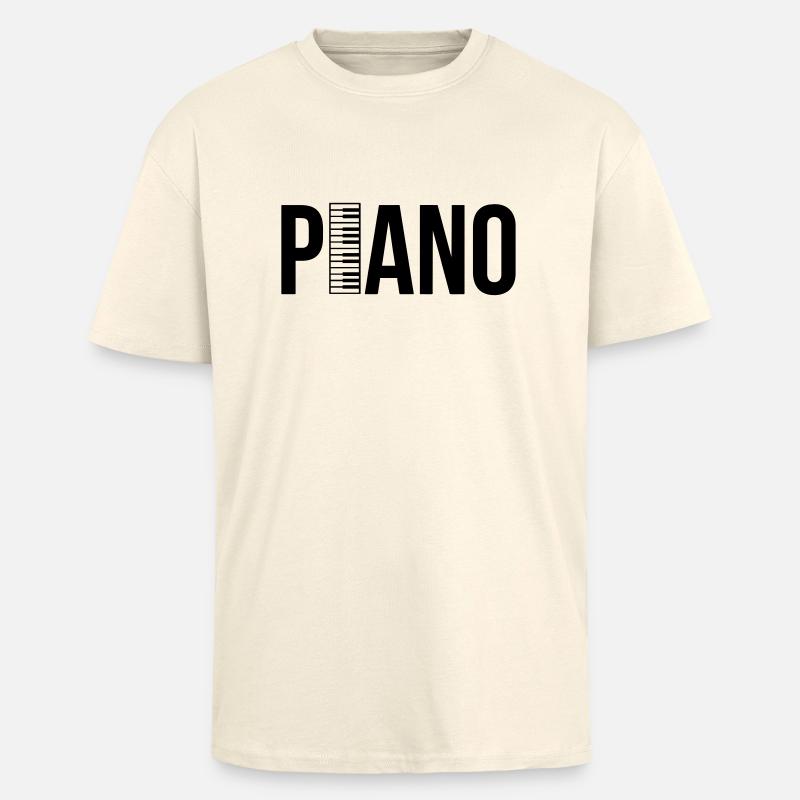 piano - Oversized Heavyweight Unisex T-Shirt - Creme