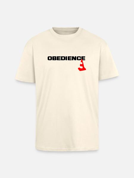 Obedience with pylons - Unisex Oversized Heavyweight T-shirt - creme