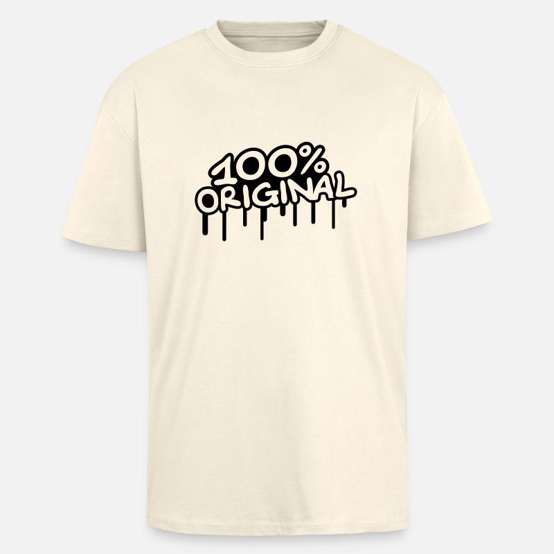 100 Procent Original - Oversized Heavyweight Unisex T-Shirt - Creme