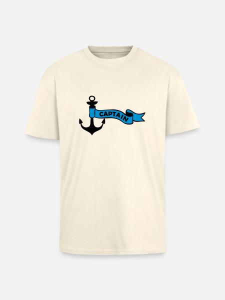 anker_captain_02 - T-shirt unisexe oversize épais - crème
