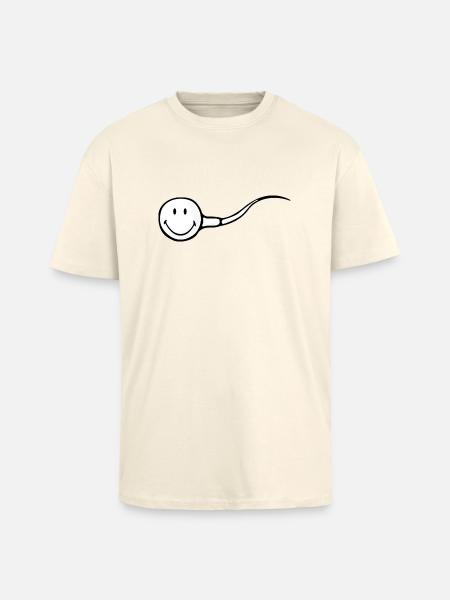 Smiley Sperm - Unisex Oversized Heavyweight T-shirt - creme