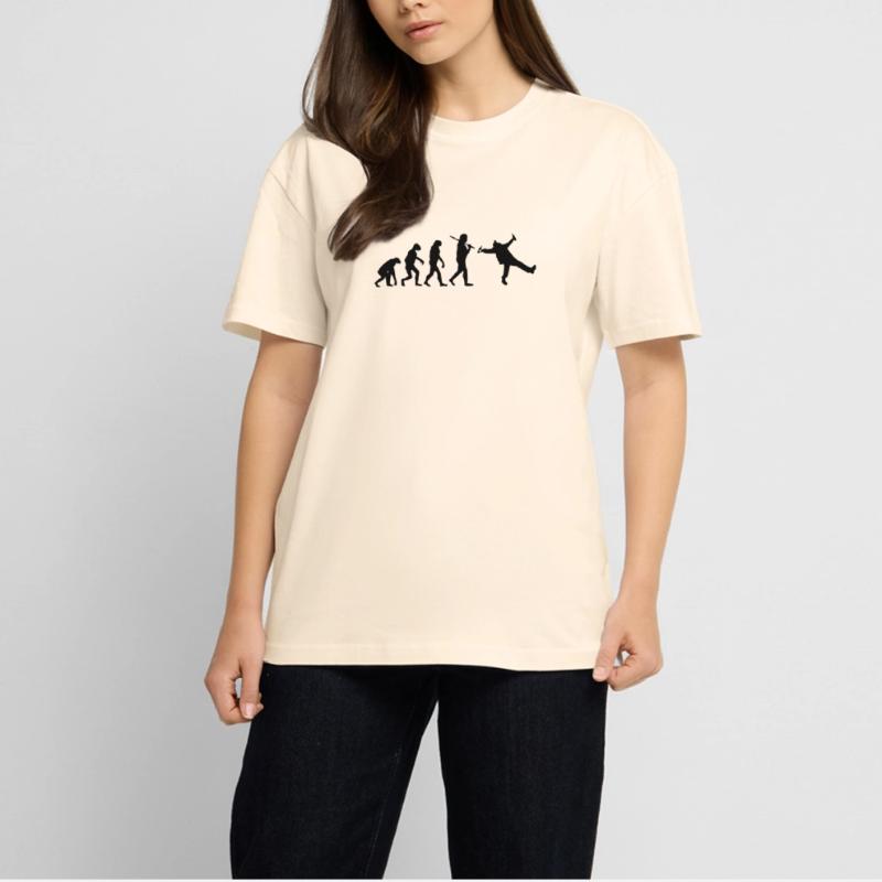 Evolution : Drunk Oversized Heavyweight Unisex T-Shirt