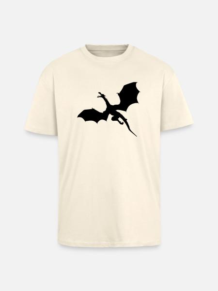 Flying dragon - Unisex Oversized Heavyweight T-shirt - creme