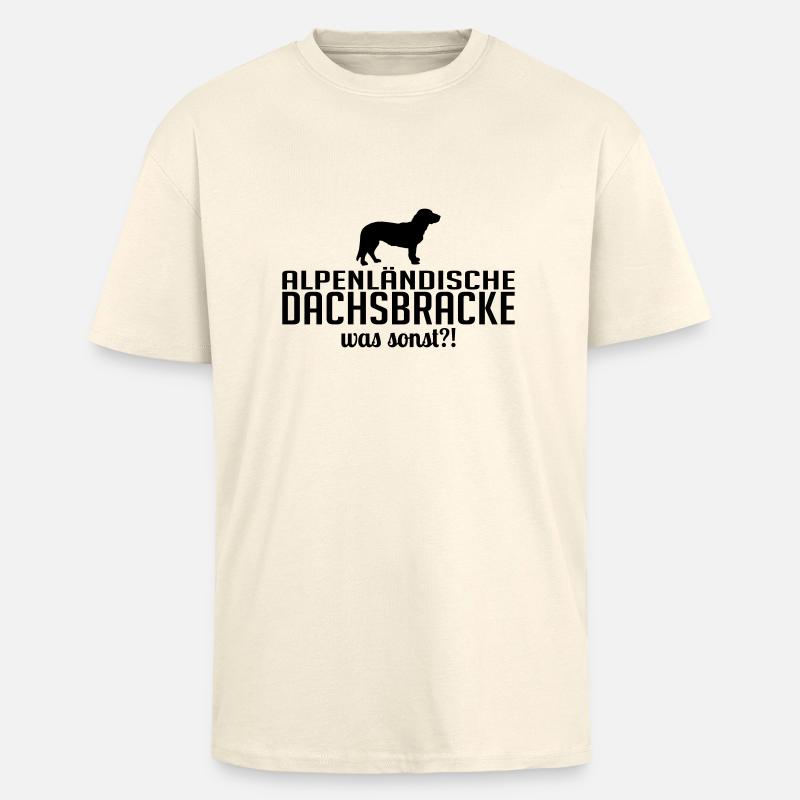 ALPINE DACHSBRACKE what else - Unisex Oversized Heavyweight T-shirt - creme