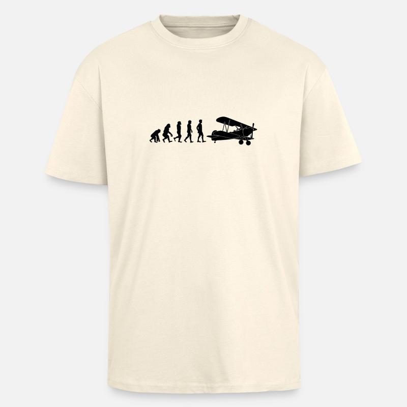 Evolution Pilot - Unisex Oversized Heavyweight T-shirt - creme