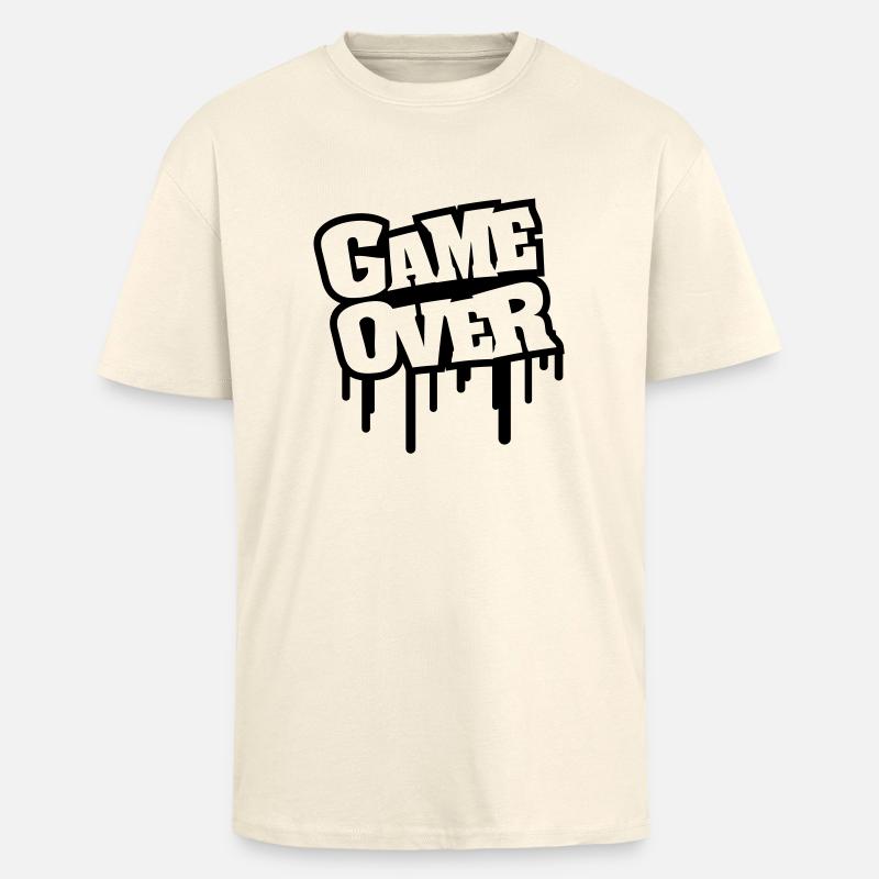 game_over_letters_graffiti_r1 - Oversized Heavyweight Unisex T-Shirt - Creme