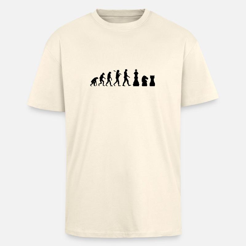Chess pieces Evolution chess gift - Unisex Oversized Heavyweight T-shirt - creme