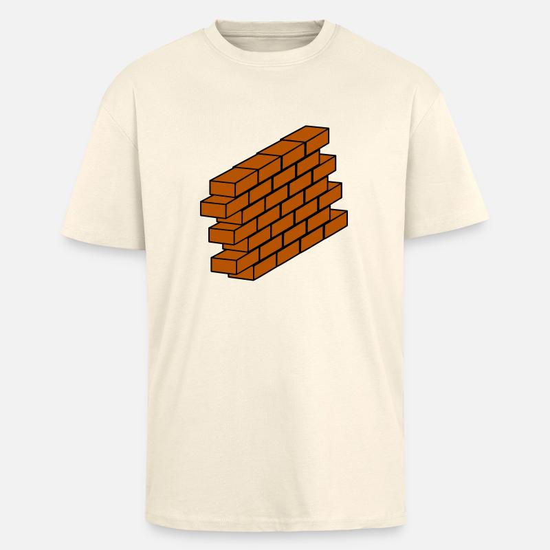 Backsteinmauer - Oversized Heavyweight Unisex T-Shirt - Creme