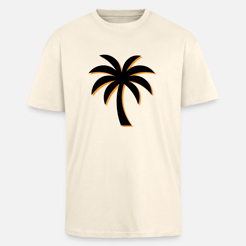 Palm Tree Icon - Unisex Oversized Heavyweight T-shirt - creme
