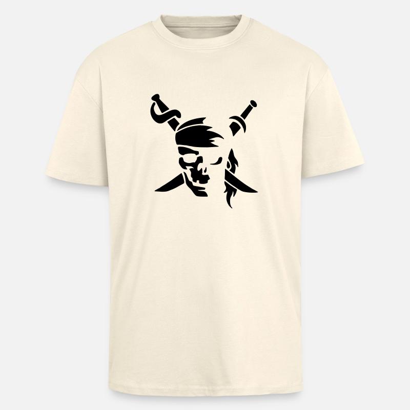 Pirate - Oversized Heavyweight Unisex T-Shirt - Creme