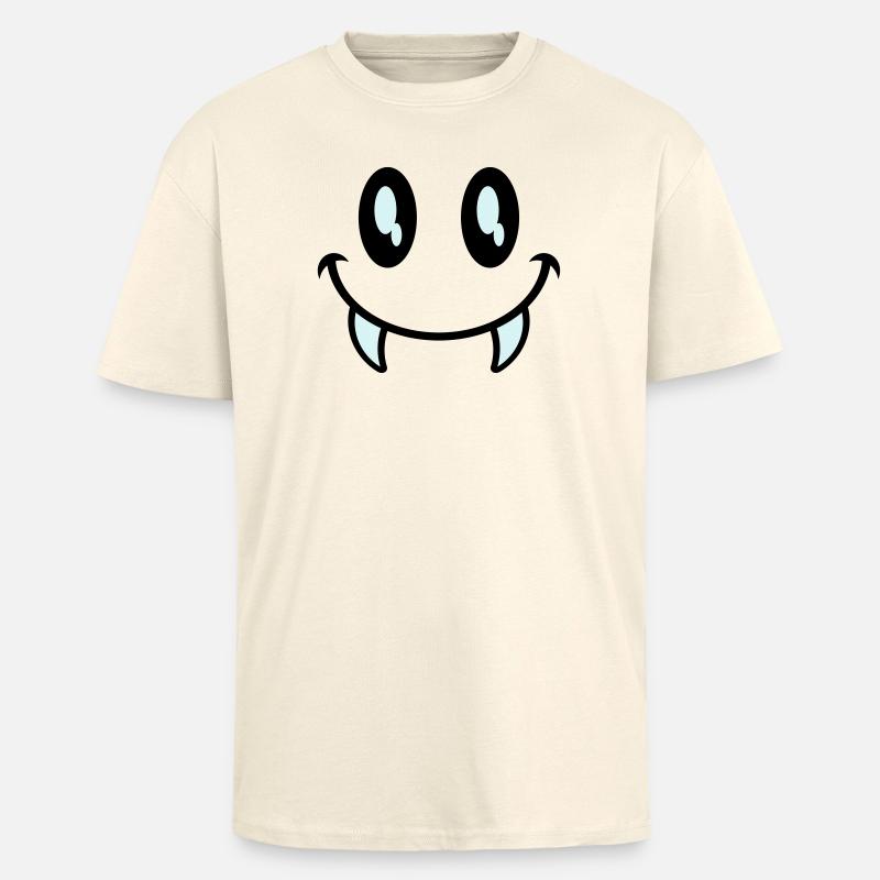 kleines monster smiley - Oversized Heavyweight Unisex T-Shirt - Creme