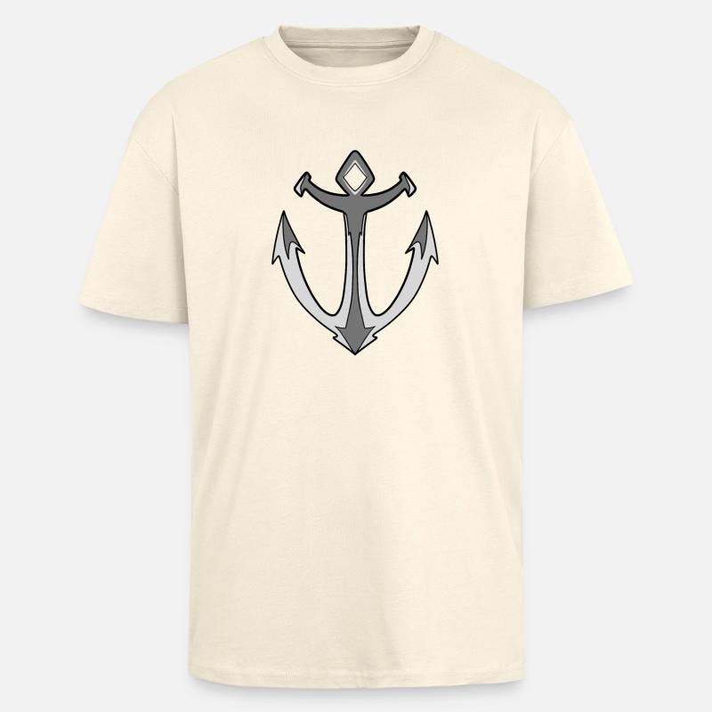 Ancre - T-shirt unisexe oversize épais - crème