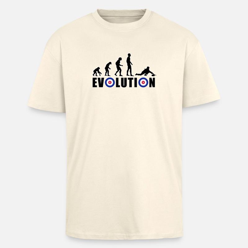 EVOLUTION CURLING Curling Gift Winter - Unisex Oversized Heavyweight T-shirt - creme