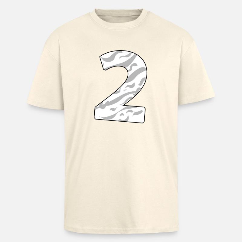 2 - T-shirt unisexe oversize épais - crème