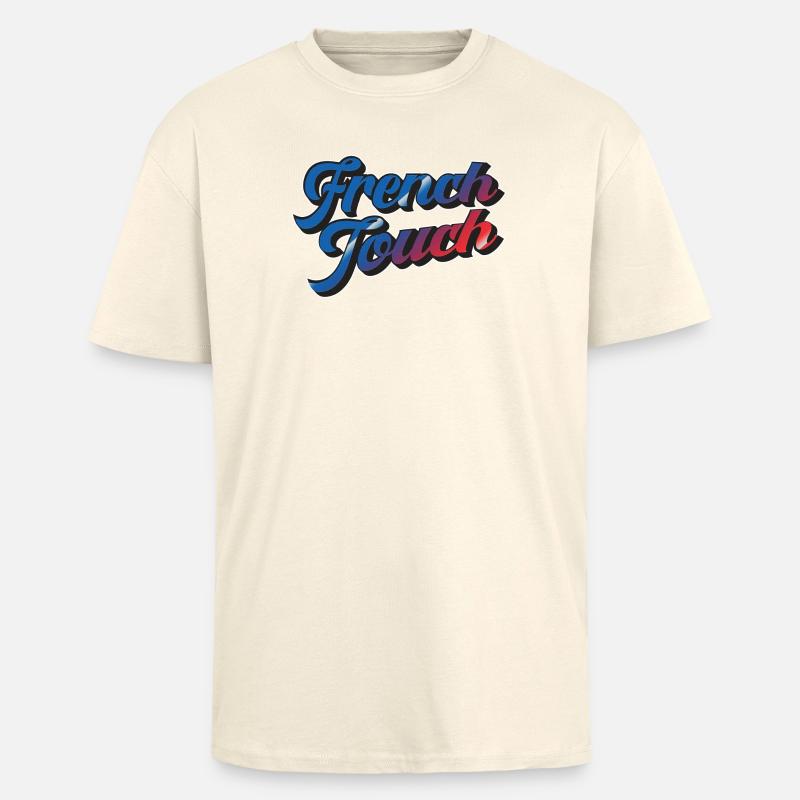 French Touch - T-shirt unisexe oversize épais - crème