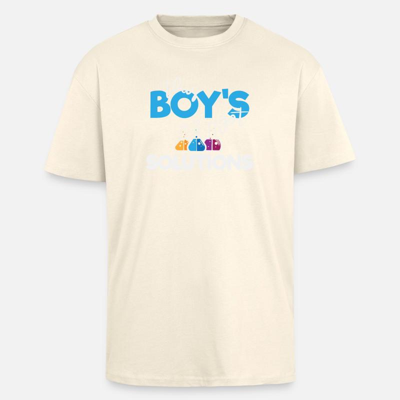 Ce garçon a des solutions - T-shirt unisexe oversize épais - crème