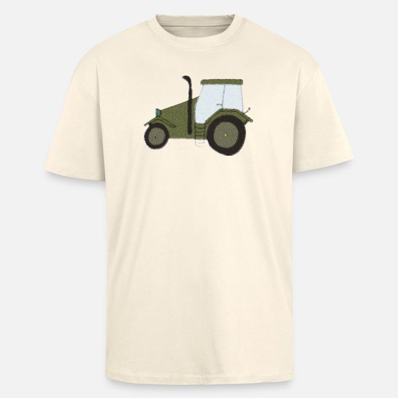 Tractor Oldtimer Impressionism - Unisex Oversized Heavyweight T-shirt - creme