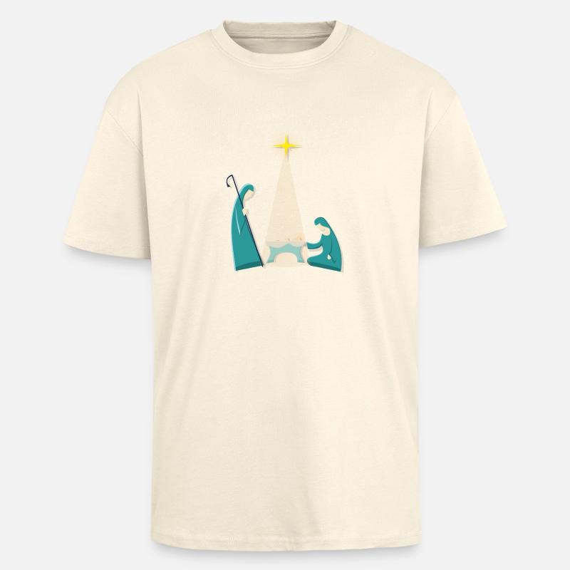 Jesuskind Weihnachtskrippe - Oversized Heavyweight Unisex T-Shirt - Creme