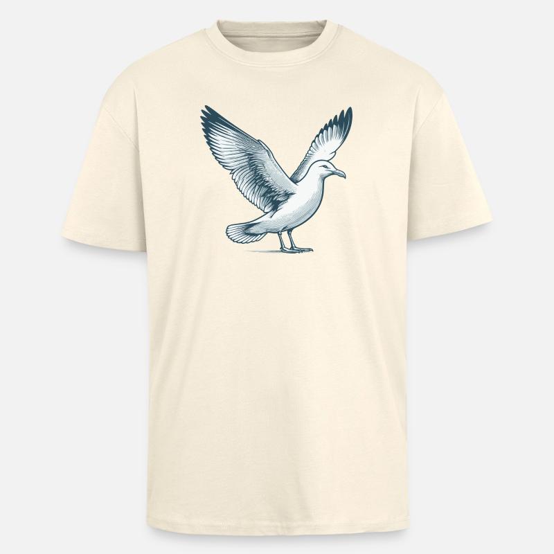 Möwe - Oversized Heavyweight Unisex T-Shirt - Creme