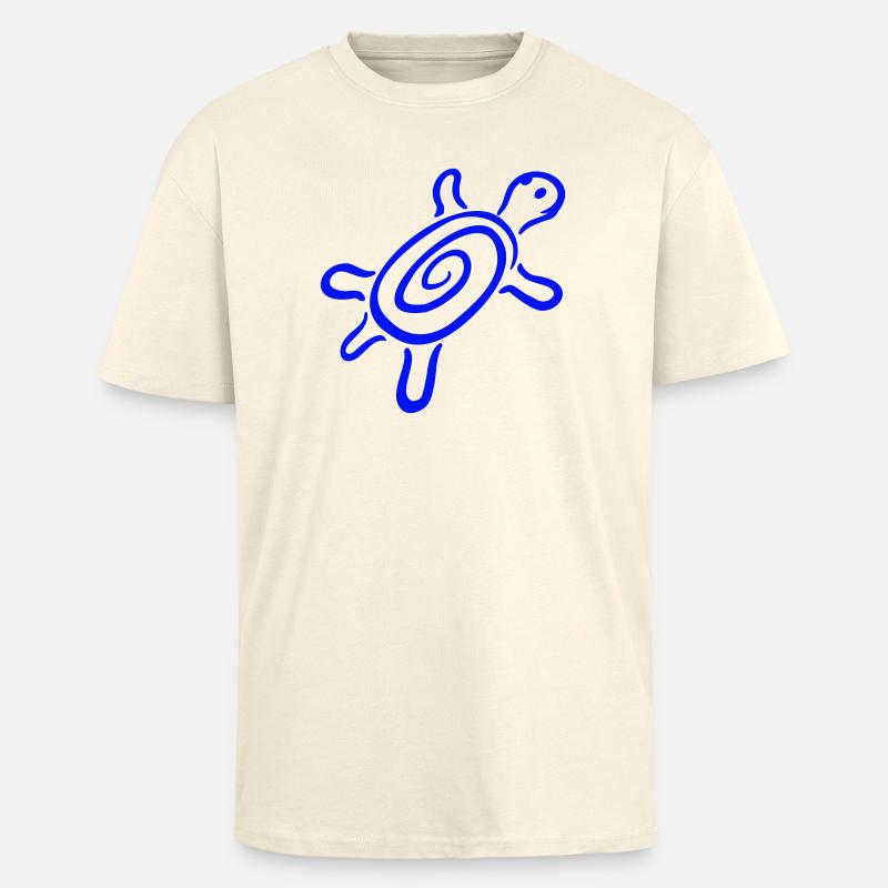 turtle spiral turtle shell pattern cute - Unisex Oversized Heavyweight T-shirt - creme