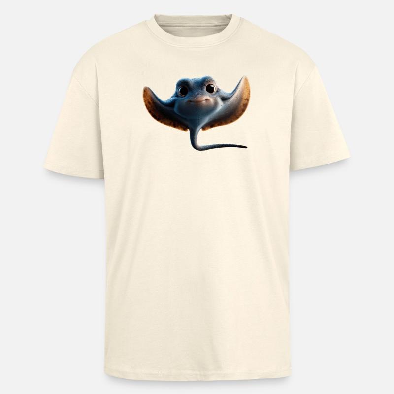 Manta Rochen Teufelsrochen Stachelrochen Taucher - Oversized Heavyweight Unisex T-Shirt - Creme