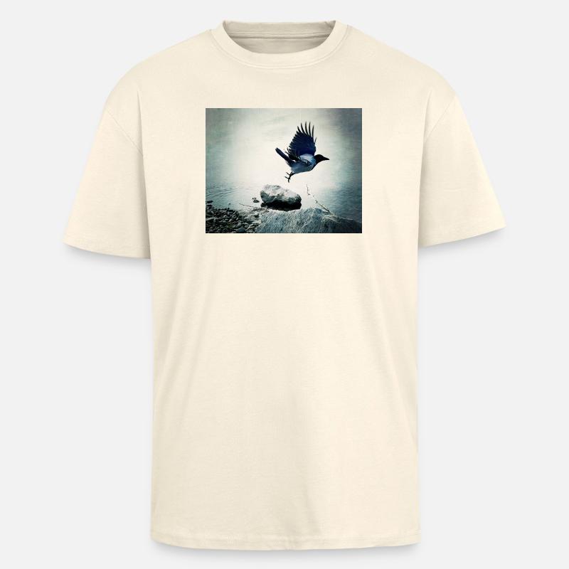 Crow's Flight - Heavy Oversized T-Shirt - creme