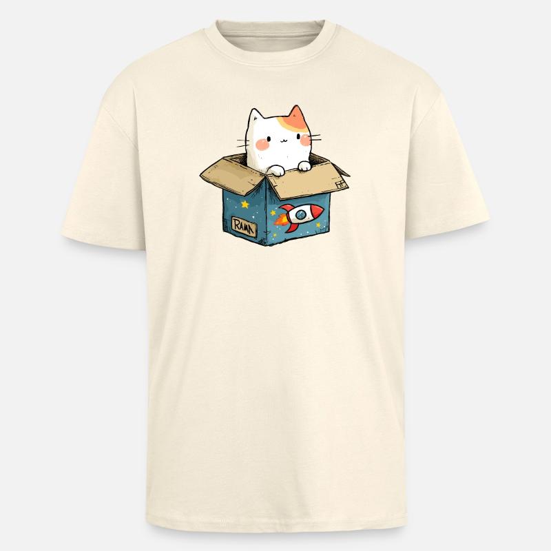 L’espace de jeu du chat - T-shirt unisexe oversize épais - crème