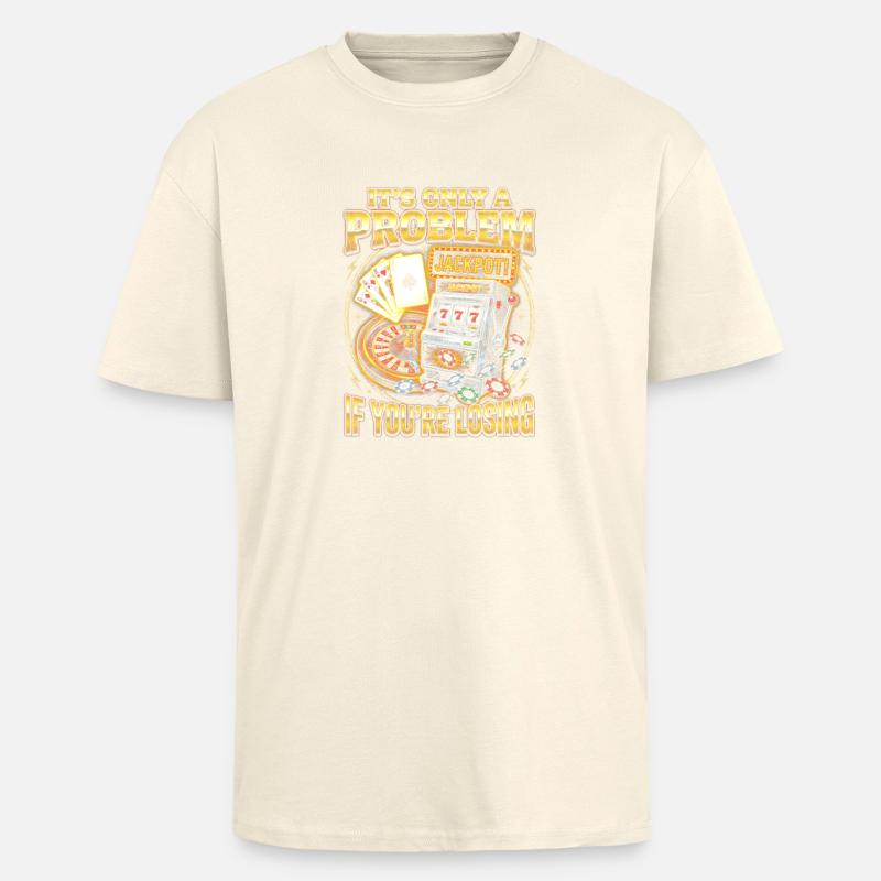 Nur ein Problem Beim Verlieren - Oversized Heavyweight Unisex T-Shirt - Creme