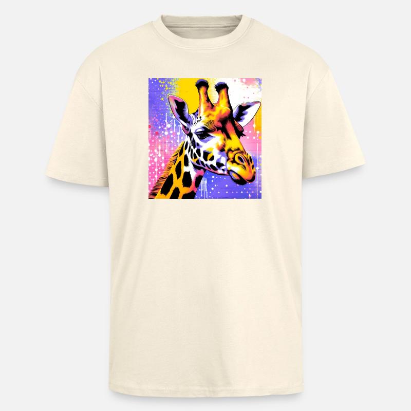 giraffe - Unisex Oversized Heavyweight T-shirt - creme