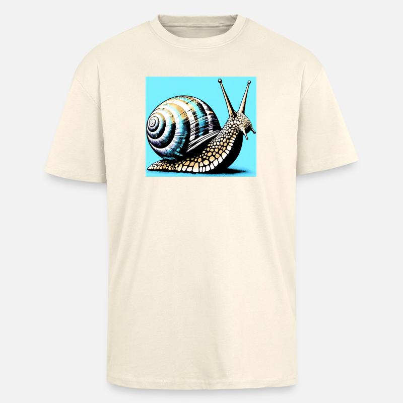 Escargot - T-shirt unisexe oversize épais - crème