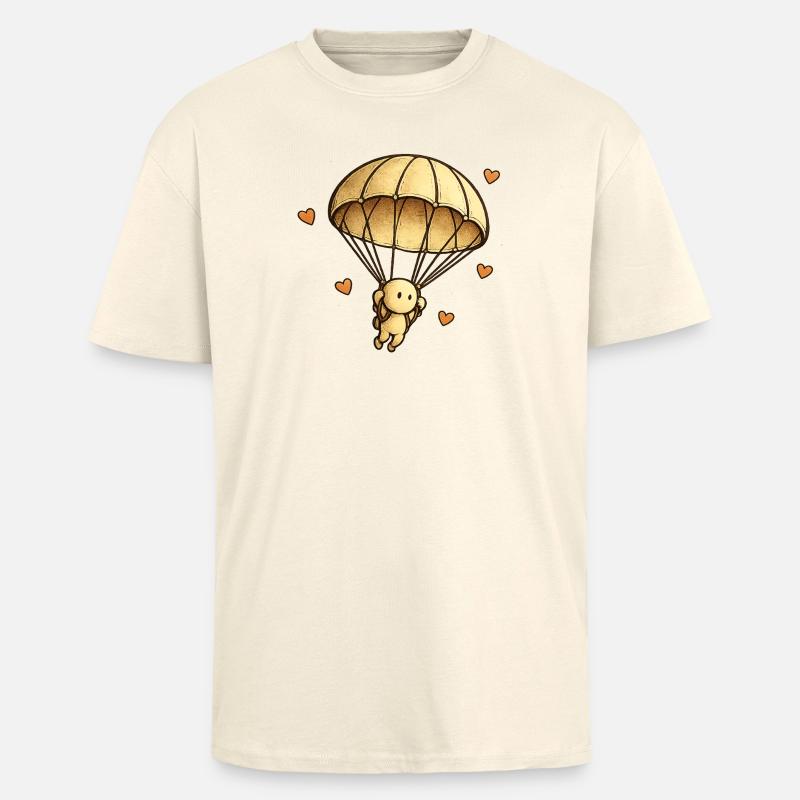 Der kleine Gedanke | Fallschirm - Oversized Heavyweight Unisex T-Shirt - Creme