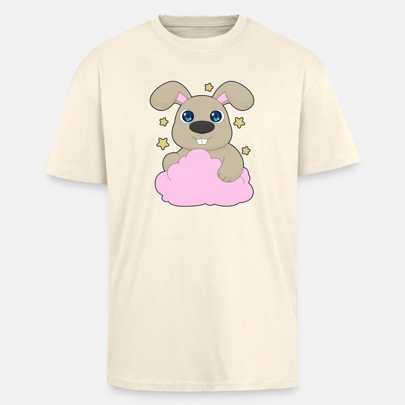 Bunny Clouds - Unisex Oversized Heavyweight T-shirt - creme