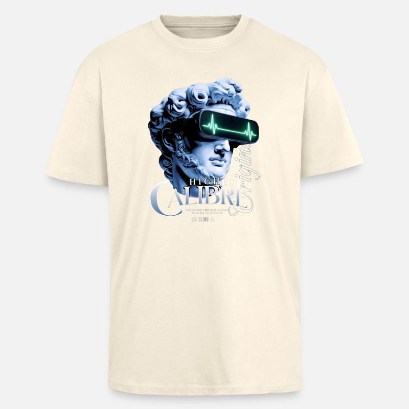 Statue VR de plus haut calibre - T-shirt unisexe oversize épais - crème