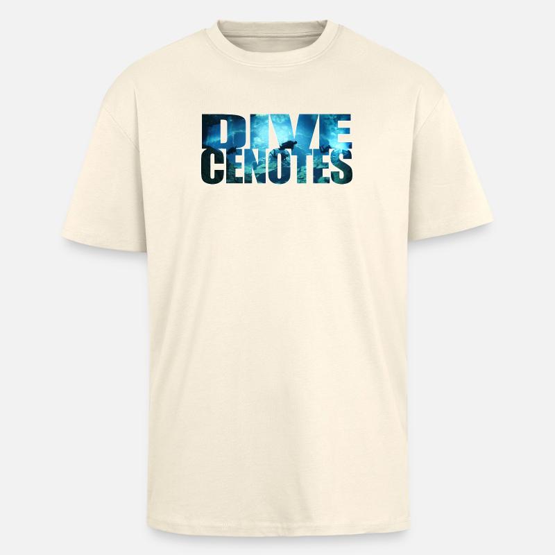 Dive Cenotes - Plongée à Cenotes - T-shirt unisexe oversize épais - crème