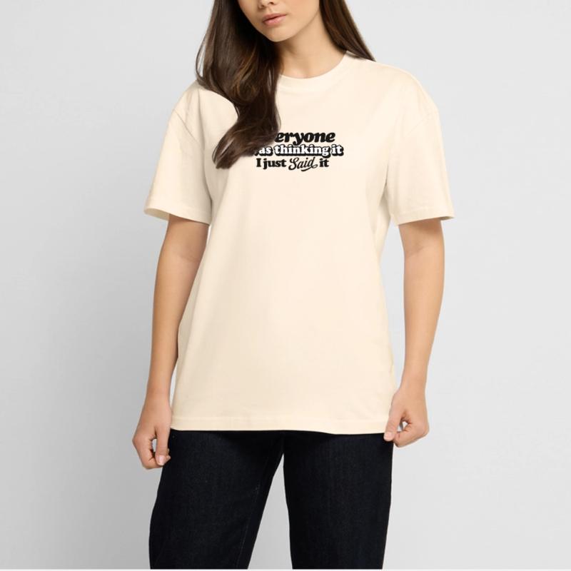 Application de la conception de la pensée créative T-shirt unisexe oversize épais