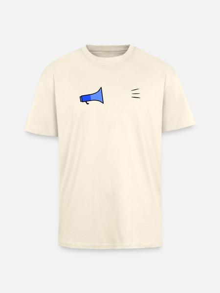 Megafon Text Template - Unisex Oversized Heavyweight T-shirt - creme