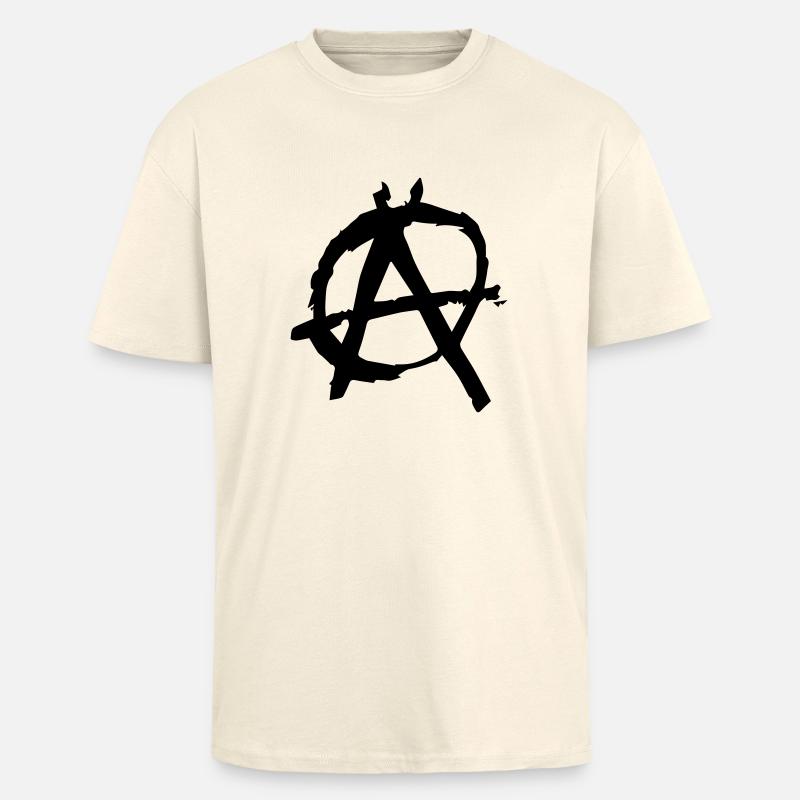 anarchy - T-shirt unisexe oversize épais - crème